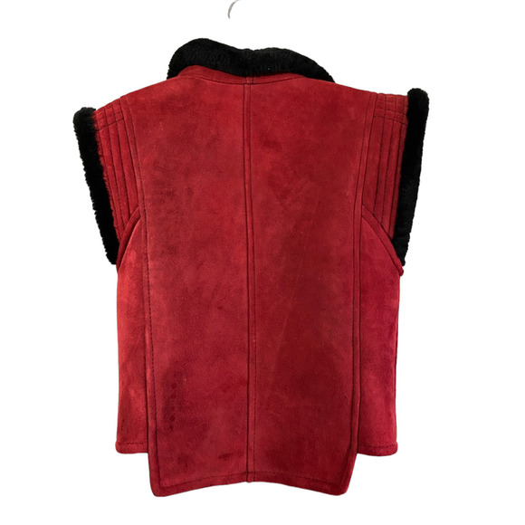 Pre-Owned Cindy Spolek Red/Black Women's Vest For Fall/Winter Size Small - Picture 2 of 3